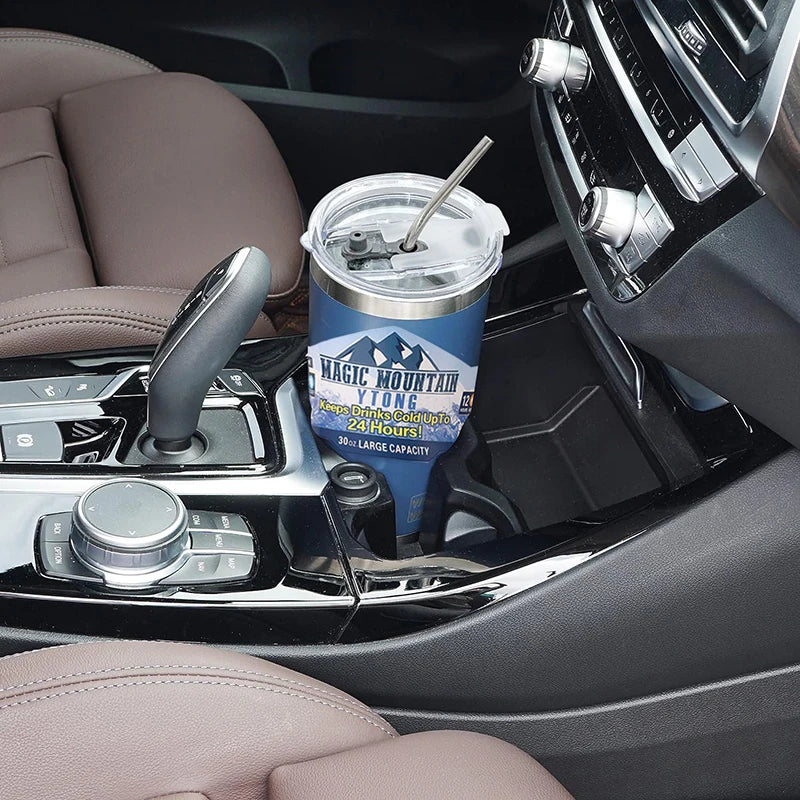 Magic Stainless Cup with Straw Ice Coffee Drink