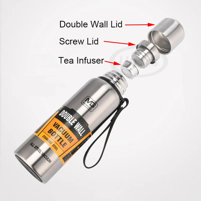 Stainless Steel Thermos Portable  Thermo Bottle 500/700/1000/1500ml