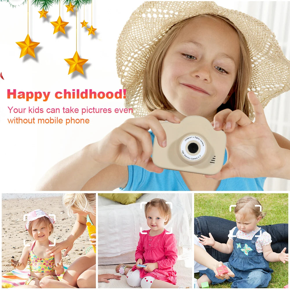 Kids Camera Digital Dual Camera HD 1080P Video Camera Toys Mini Cam Color Display Children