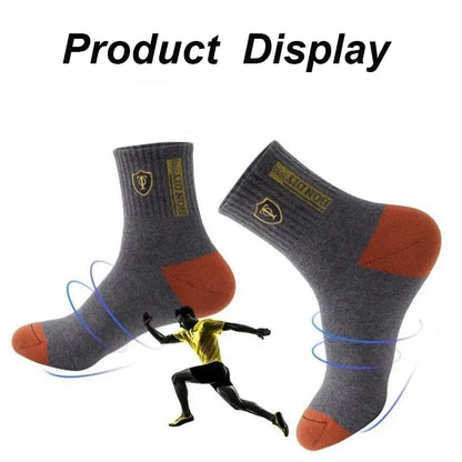 5 Pairs Apring And Fall Mens Sports Socks Summer Meias EU 38-43