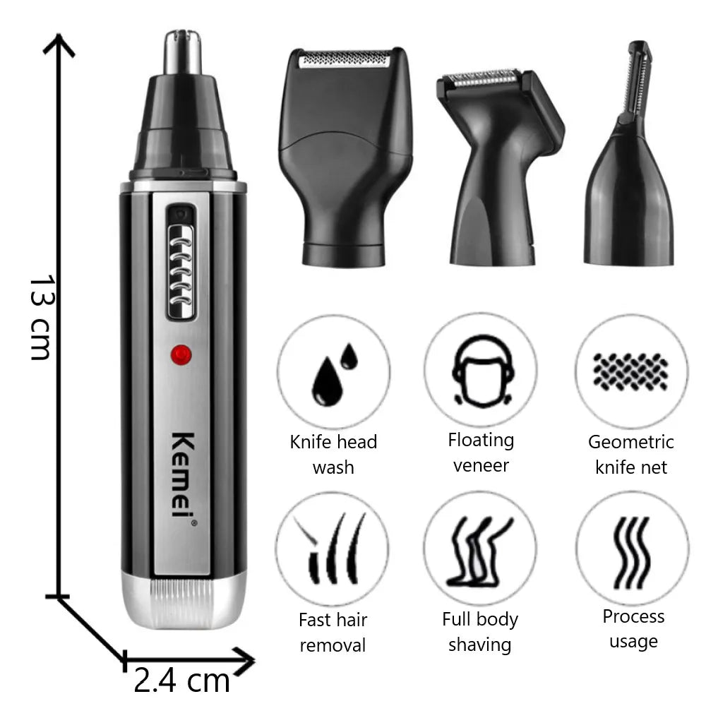 Rechargeable Nose Trimmer Beard Trimmer for Men Ear Eyebrow Nose Hair Trimmer for Nose and Ear Hair Removal Clean Machine