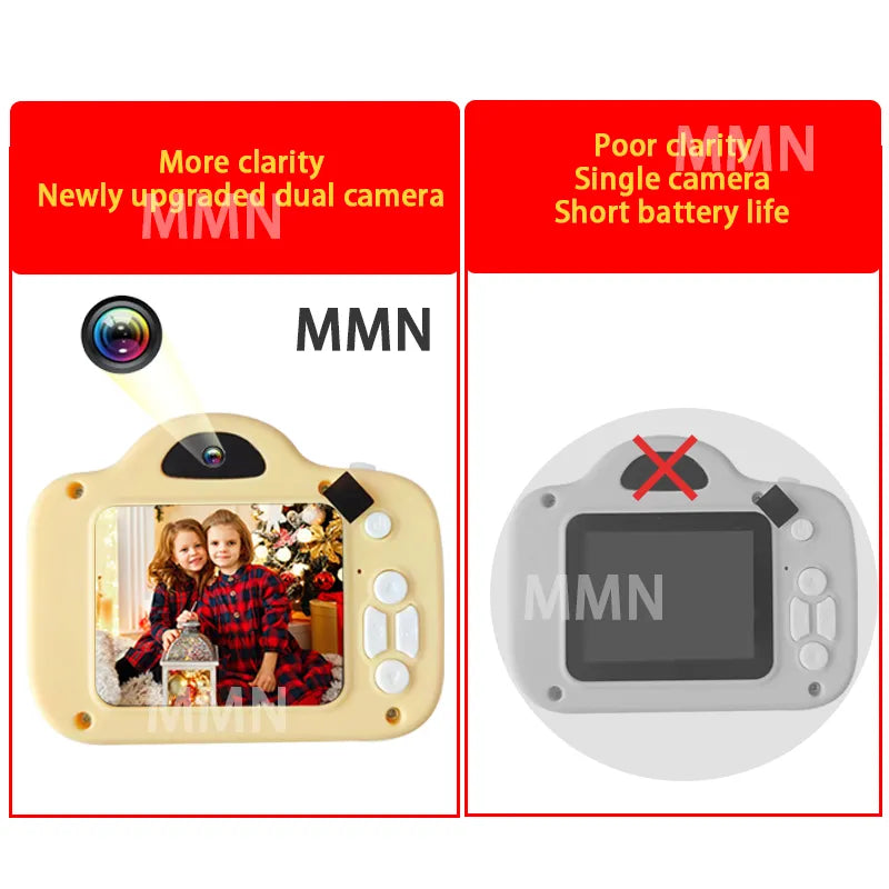 Kids Camera Digital Dual Camera HD 1080P Video Camera Toys Mini Cam Color Display Children