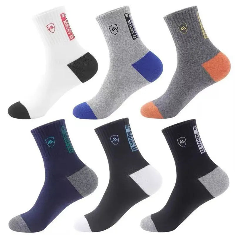 5 Pairs Apring And Fall Mens Sports Socks Summer Meias EU 38-43