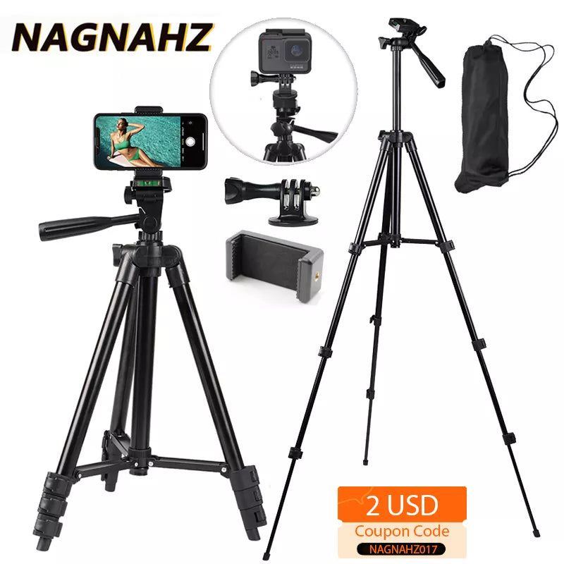 Tripod Stand 40inch Universal Photography for Gopro iPhone Samsung Xiaomi Huawei Phone