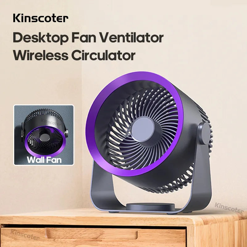 Portable Home Quiet Ventilator Desktop Wall Ceiling Fan Air Cooler